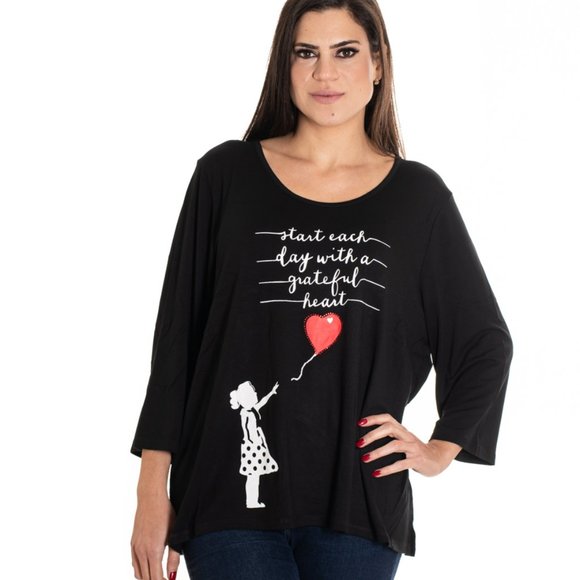 VECCELI Italy Women's Bansky Tribute Girl With Balloon Tunic - Picture 2 of 7